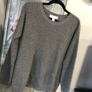 Waffle Knit Oversized Sweater